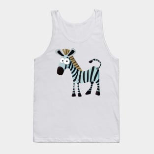 Cute Zebra Drawing Tank Top